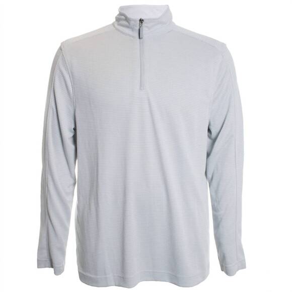NEW NICOBY men's modal houndstooth zip sweater in grey